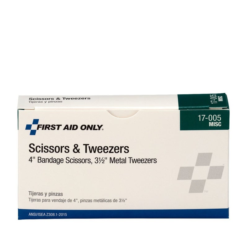 First Aid Only 17-005 Bandage Scissors and Forceps Tweezers Set for First Aid and More - Image 2